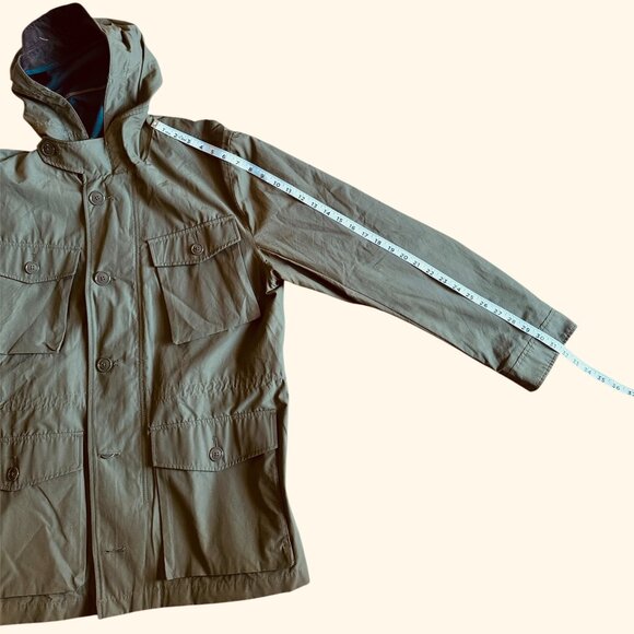 Wallace & Barnes J Crew men's large workwear utility corduroy lined green parka - Picture 9 of 12